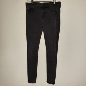 rag & bone Slim High-Rise Skinny Jeans in Washed Black